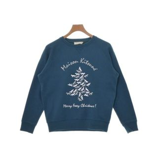 MAISON KITSUNE メゾンキツネ スウェット S 青 【古着】【中古】(スウェット)