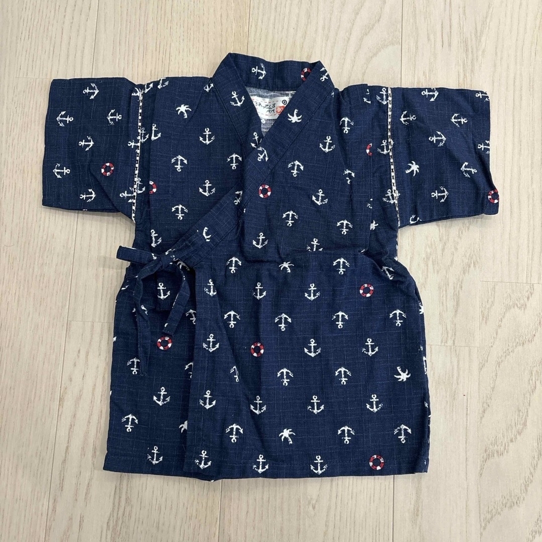 BeBe(ベベ)の甚平　ネイビー キッズ/ベビー/マタニティのキッズ服男の子用(90cm~)(甚平/浴衣)の商品写真