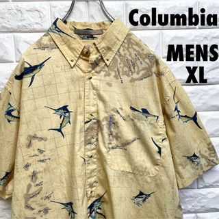 コロンビア(Columbia)のコロンビア　アロハシャツ　カジキ　フィッシュ柄　メンズXLサイズ相当(シャツ)