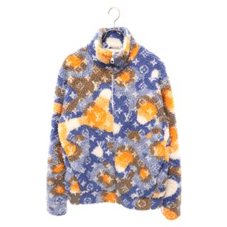 ルイヴィトン(LOUIS VUITTON)のLOUIS VUITTON ルイヴィトン 23SS Jacquard Camo Fleece Blouson モノグラムジャカードカモフリースブルゾン マルチカラー RM231Q U33 HOY40W(フライトジャケット)