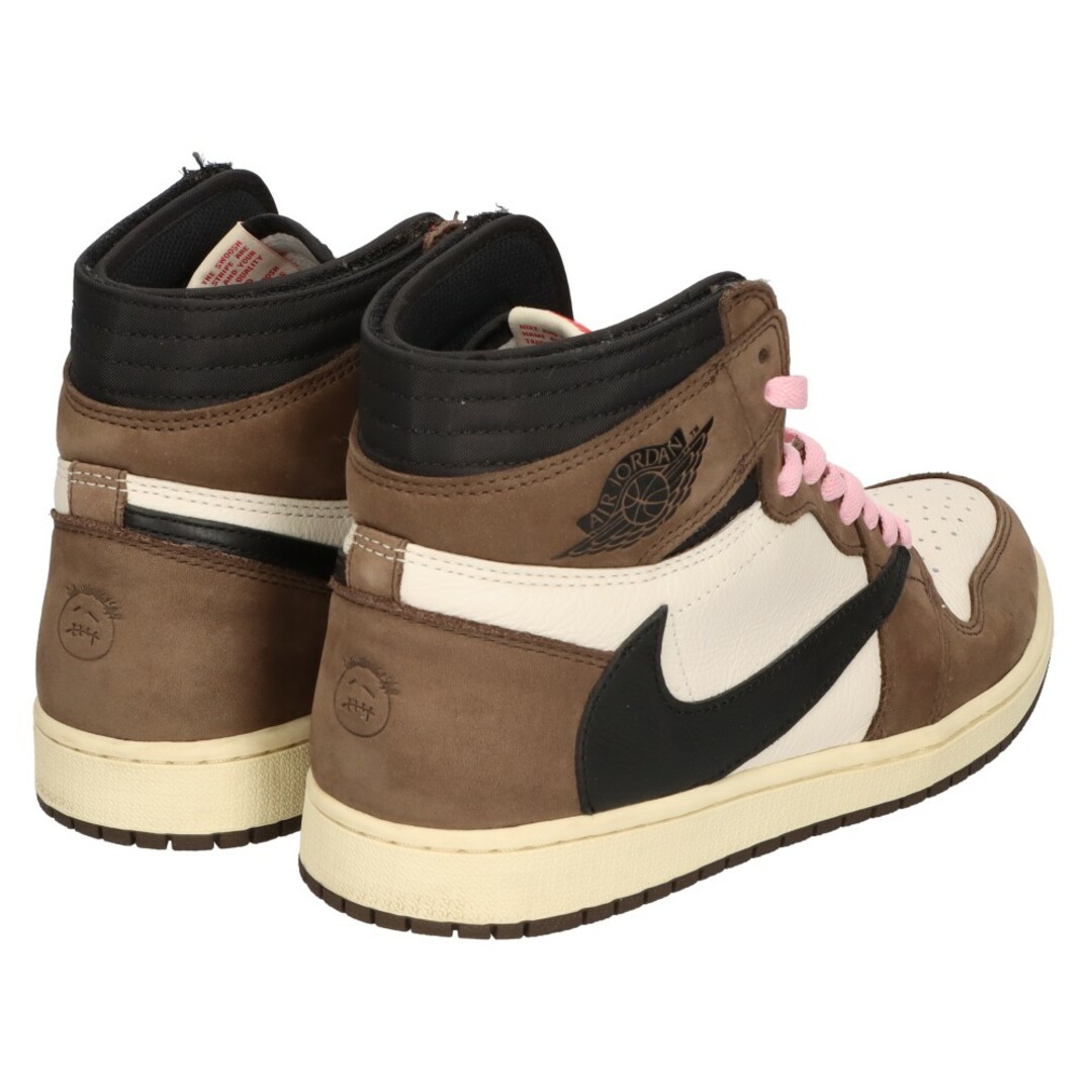 NIKE(ナイキ)のNIKE ナイキ ×TRAVIS SCOTT AIR JORDAN 1 RETRO HIGH OG TS SP CD4487-100トラヴィススコット エアジョーダン1 レトロ ハイカットスニーカー ブラウン US9.5/27.5cm メンズの靴/シューズ(スニーカー)の商品写真