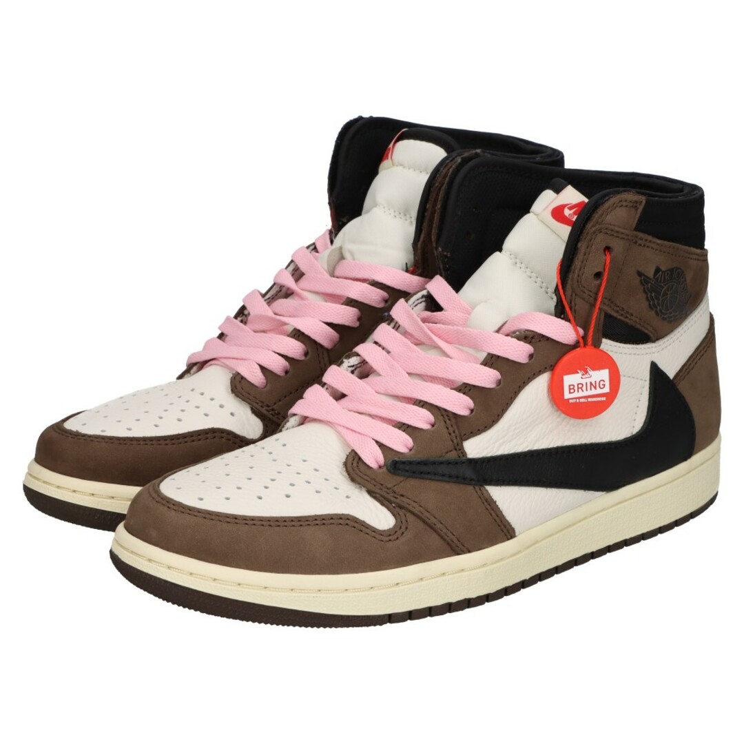 NIKE(ナイキ)のNIKE ナイキ  × TRAVIS SCOTT AIR JORDAN 1 HIGH OG TS SP トラヴィススコット エアジョーダン1 ハイカットスニーカー CD4487-100 ブラウン US9/27.0cm メンズの靴/シューズ(スニーカー)の商品写真