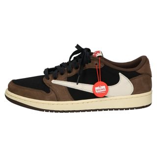 ナイキ(NIKE)のNIKE ナイキ  × TRAVIS SCOTT AIR JORDAN 1 LOW OG SP-T トラビス・スコット エアジョーダン1 ローカットスニーカー CQ4277-001 ブラウン US9.5/27.5cm(スニーカー)