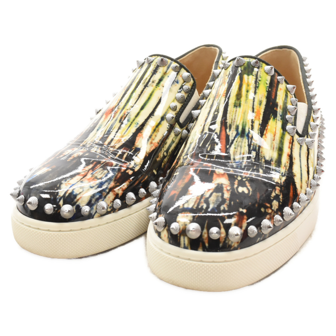 Christian Louboutin(クリスチャンルブタン)のCHRISTIAN LOUBOUTIN クリスチャンルブタン PIK BOAT ピックボート スタッズ エナメル パテント レザー ローカットスニーカー スリッポン マルチ レディースの靴/シューズ(スニーカー)の商品写真