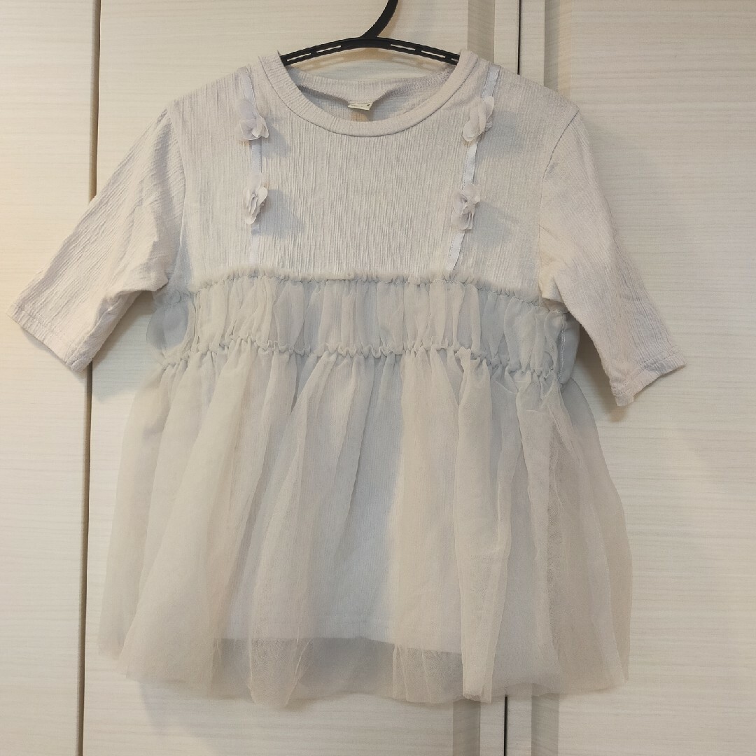 apres les cours(アプレレクール)のアプレレクール　チュールトップス キッズ/ベビー/マタニティのキッズ服女の子用(90cm~)(Tシャツ/カットソー)の商品写真