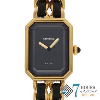 シャネル(CHANEL)の【120682】CHANEL シャネル  H0001 プルミエールM ブラックダイヤル GP/レザー クオーツ 保証書 純正ボックス 腕時計 時計 WATCH レディース 女性 女【中古】(腕時計)