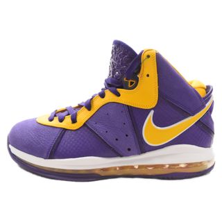 ナイキ(NIKE)のNIKE ナイキ LEBRON 8 QS LAKERS レブロン 8 レイカーズ ハイカットスニーカー パープル US10 DC8380-500(スニーカー)