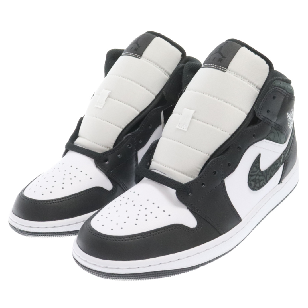 NIKE(ナイキ)のNIKE ナイキ W AIR JORDAN 1 MID ELEPHANT ウィメンズ エアジョーダン1 ミッド ハイカットスニーカー ホワイト/ブラック FB9911‐001 US10.5 メンズの靴/シューズ(スニーカー)の商品写真