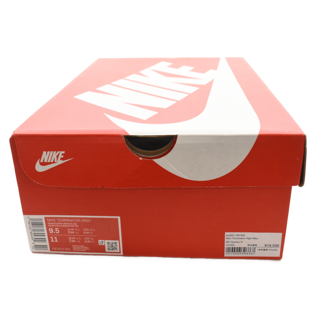 NIKE(ナイキ)のNIKE ナイキ TERMINATOR HIGH PRM ターミネーター ハイカットスニーカー ネイビー/グレー US9.5/27.5cm FB1832-001 メンズの靴/シューズ(スニーカー)の商品写真