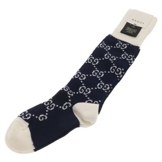 GUCCI グッチ GG Socks GG総柄 ソックス 靴下 ネイビー/ホワイト 476336