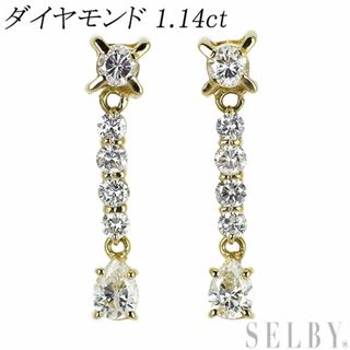 K18YG ダイヤモンド ピアス 1.14ct(ピアス)