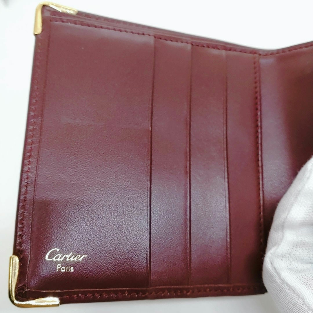 Cartier(カルティエ)の【美品】Cartier カルティエ　財布　二つ折り財布　マストライン レディースのファッション小物(財布)の商品写真