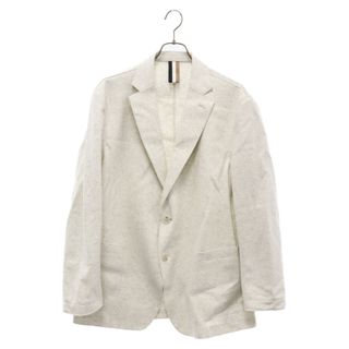 ヒューゴボス(HUGO BOSS)のHUGO BOSS ヒューゴボス Wool blend single-breast jacket 2B ノッチドラペル テーラードジャケット ホワイト/グレー(テーラードジャケット)