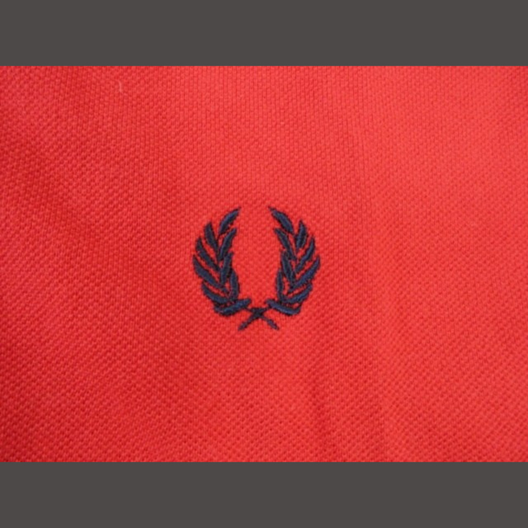 FRED PERRY(フレッドペリー)のFRED PERRY ポロシャツ 半袖 無地 刺繍 ロゴ ワンポイント 綿 M メンズのトップス(ポロシャツ)の商品写真