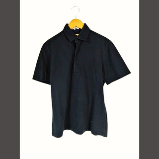 GUY ROVER - GUY ROVER ポロシャツ  半袖 ボタン ワンポイント シンプル 黒 S