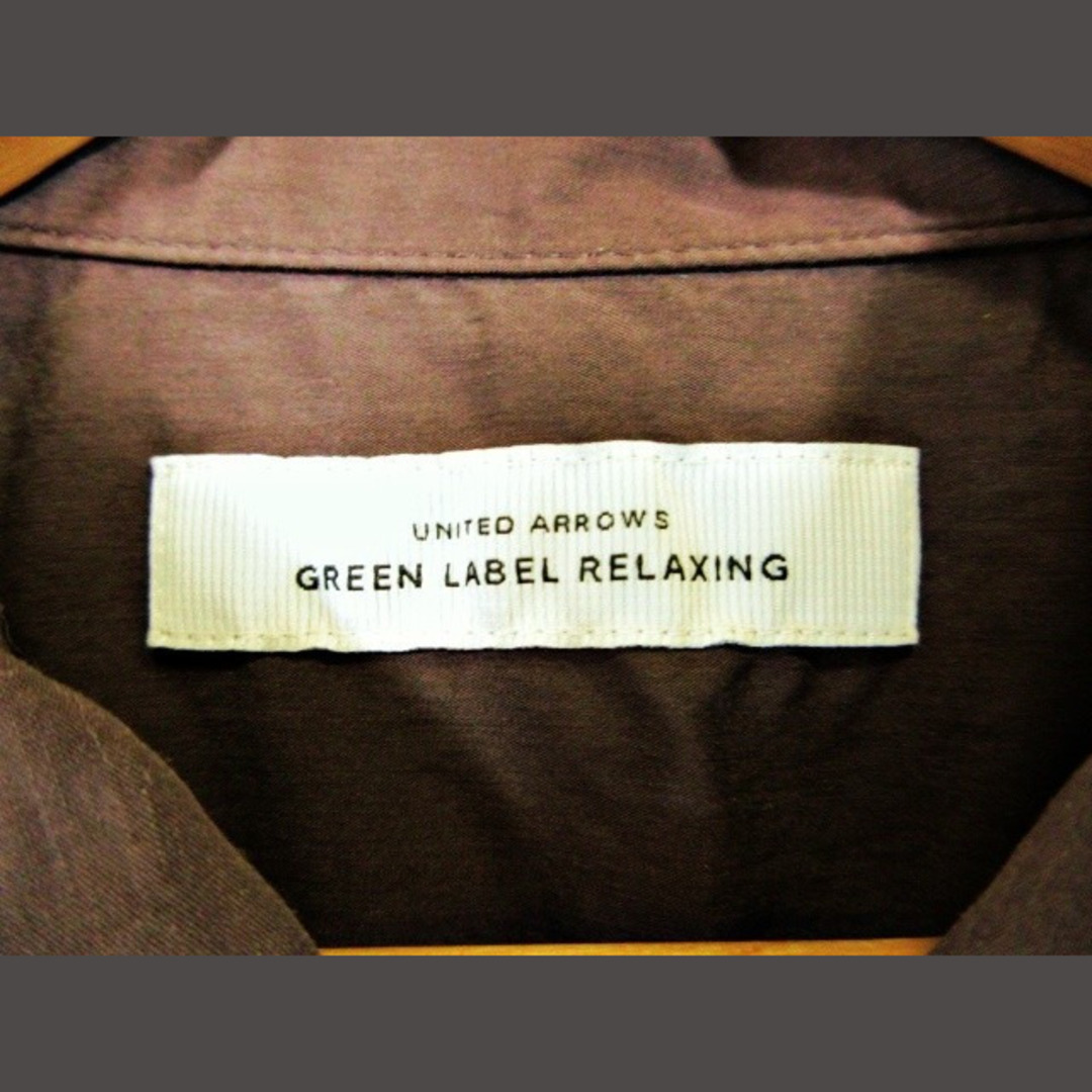 UNITED ARROWS green label relaxing(ユナイテッドアローズグリーンレーベルリラクシング)のgreen label relaxing シャツ 半袖 ブラウン シルク  L  メンズのトップス(シャツ)の商品写真