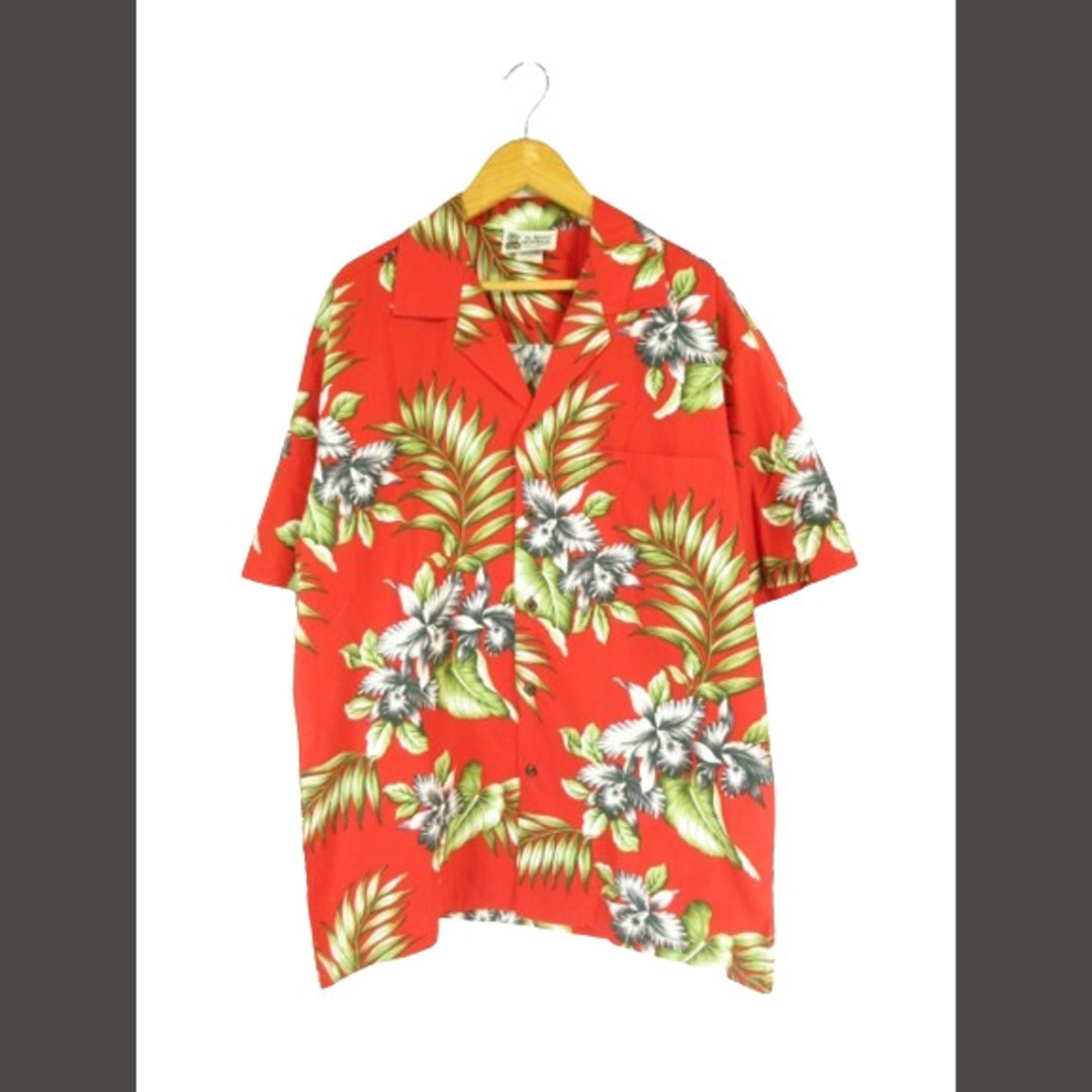 other(アザー)のALOHA REPUBLIC シャツ 開襟 アロハ  花柄 レッド系 M  メンズのトップス(シャツ)の商品写真