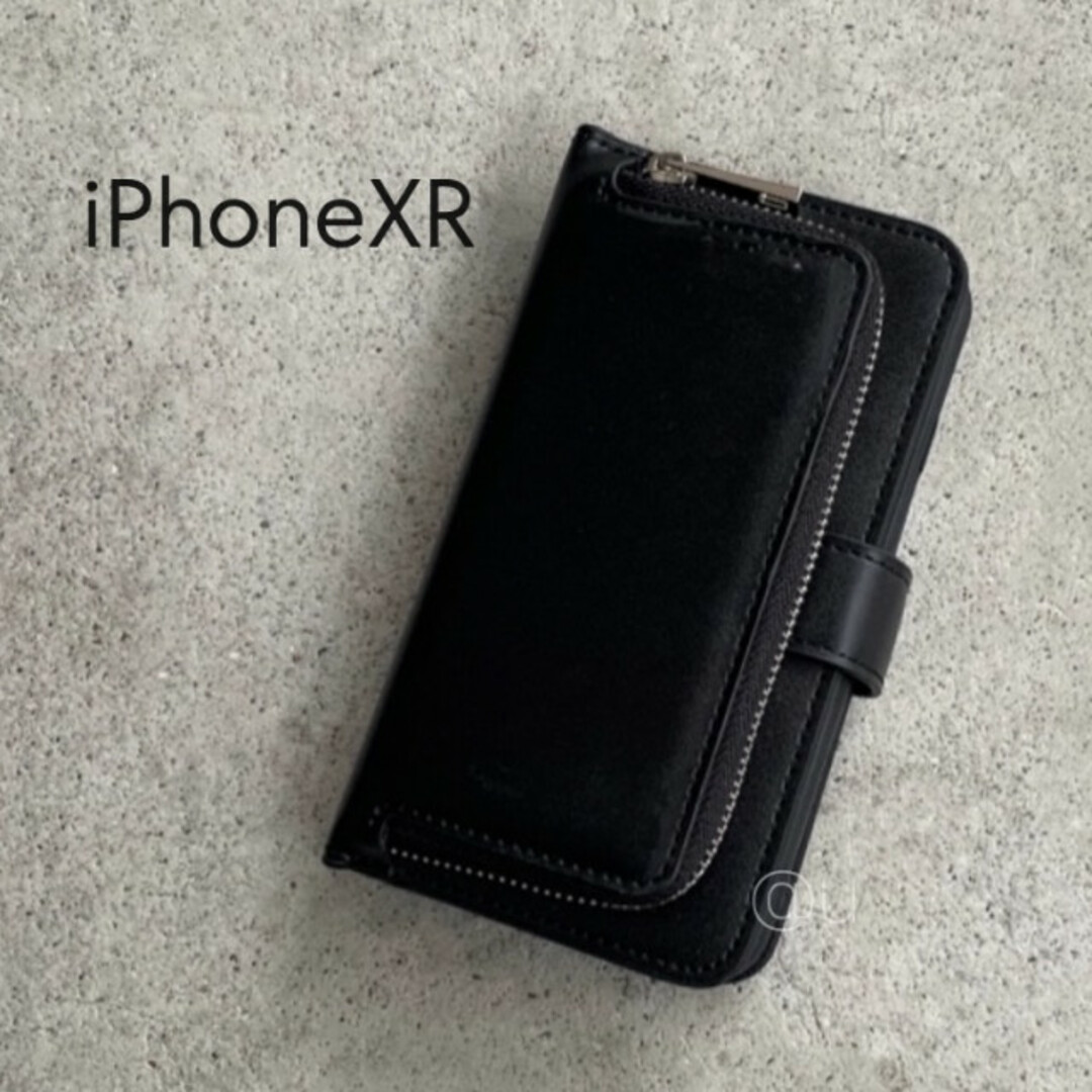 ウォレット iPhoneケース iPhoneXR ブラック ユニセックス スマホ/家電/カメラのスマホアクセサリー(iPhoneケース)の商品写真