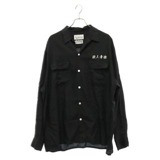 ワコマリア(WACKO MARIA)のWACKO MARIA ワコマリア 20AW×舐達麻 50s SHIRT 殺人音楽 刺繍ロゴ 長袖シャツ ブラック(シャツ)