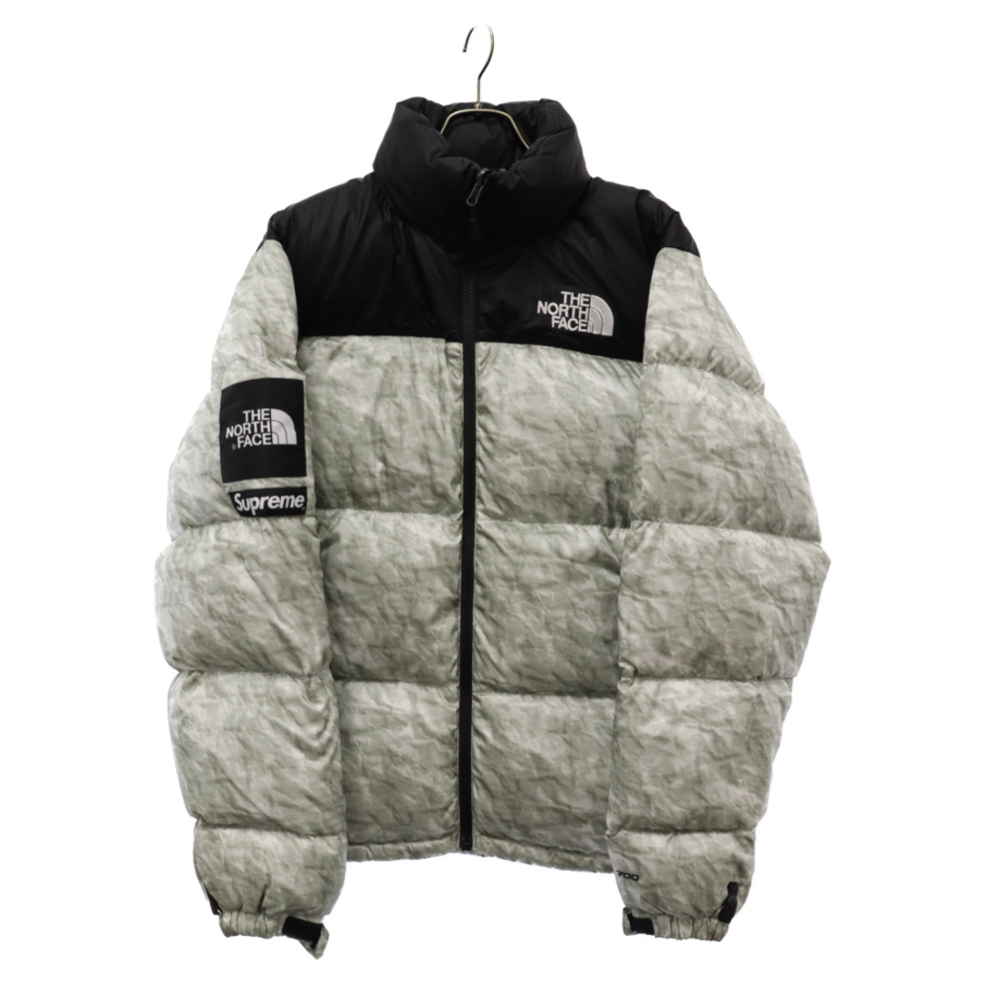 Supreme(シュプリーム)のSUPREME シュプリーム ×THE NORTHFACE ノースフェイス 19AW Paper Print Nuptse Jacket ND91806I ペーパープリント ヌプシ ダウンジャケット 紙ヌプシ ND91806I グレー メンズのジャケット/アウター(ダウンジャケット)の商品写真