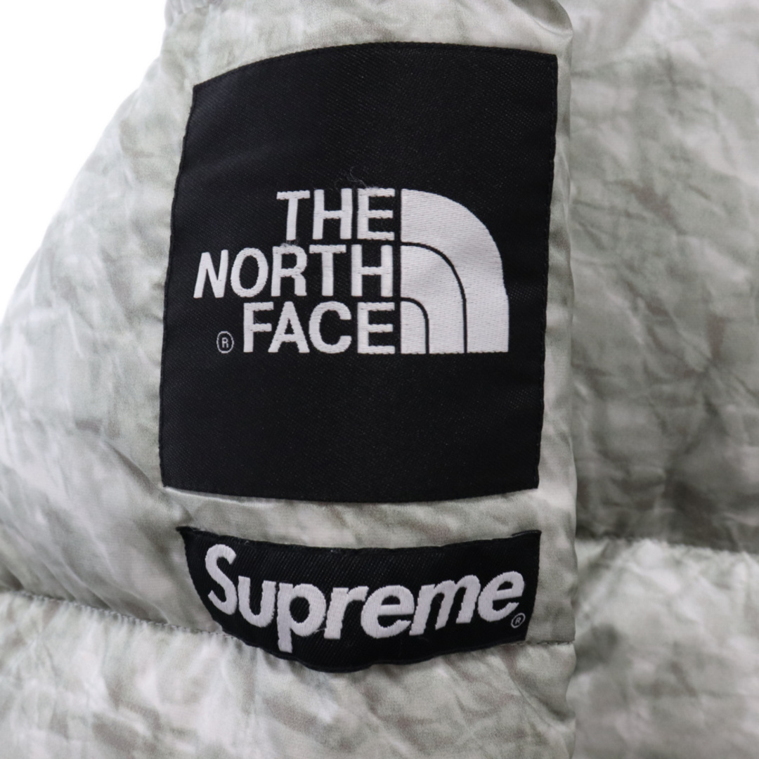 Supreme(シュプリーム)のSUPREME シュプリーム ×THE NORTHFACE ノースフェイス 19AW Paper Print Nuptse Jacket ND91806I ペーパープリント ヌプシ ダウンジャケット 紙ヌプシ ND91806I グレー メンズのジャケット/アウター(ダウンジャケット)の商品写真