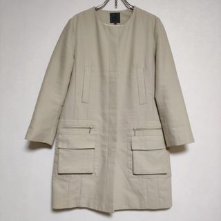 カルバンクライン(Calvin Klein)のCalvin Klein ノーカラー CK 6号 コート ベージュ レディース カルバンクライン【中古】4-0415M∞(その他)