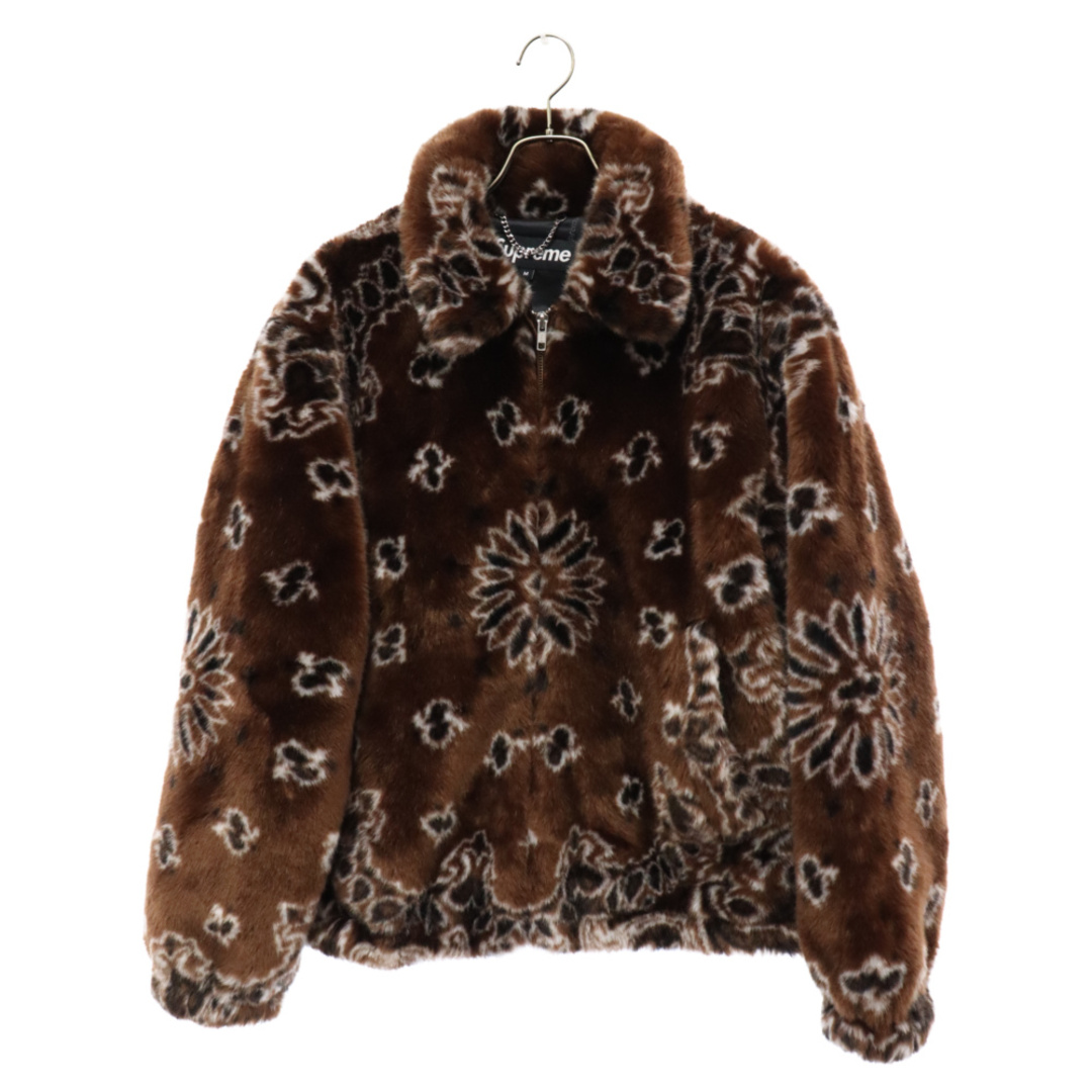 Supreme(シュプリーム)のSUPREME シュプリーム 21SS Bandana Faux Fur Bomber Jacket バンダナ フェイクファー ボンバージャケット ブラウン メンズのジャケット/アウター(フライトジャケット)の商品写真