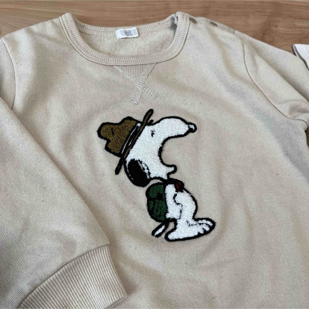 SNOOPY(スヌーピー)の【SNOOPY】スヌーピー 長袖&半袖2枚セット 90サイズ キッズ/ベビー/マタニティのキッズ服男の子用(90cm~)(Tシャツ/カットソー)の商品写真