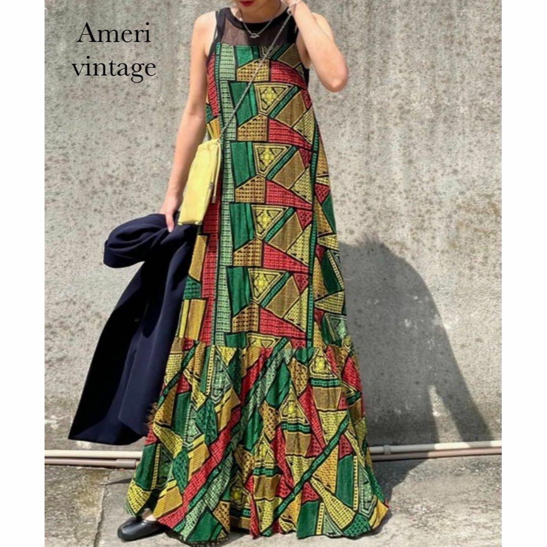 Ameri VINTAGE(アメリヴィンテージ)の新品タグ付 Ameri LINDA TURKEY ORGANIC DRESS レディースのワンピース(ロングワンピース/マキシワンピース)の商品写真