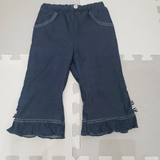 マザウェイズ(motherways)のキッズ 110 ハーフパンツ マザウェイズ デニムパンツ 6分丈 リボン 女の子(パンツ/スパッツ)