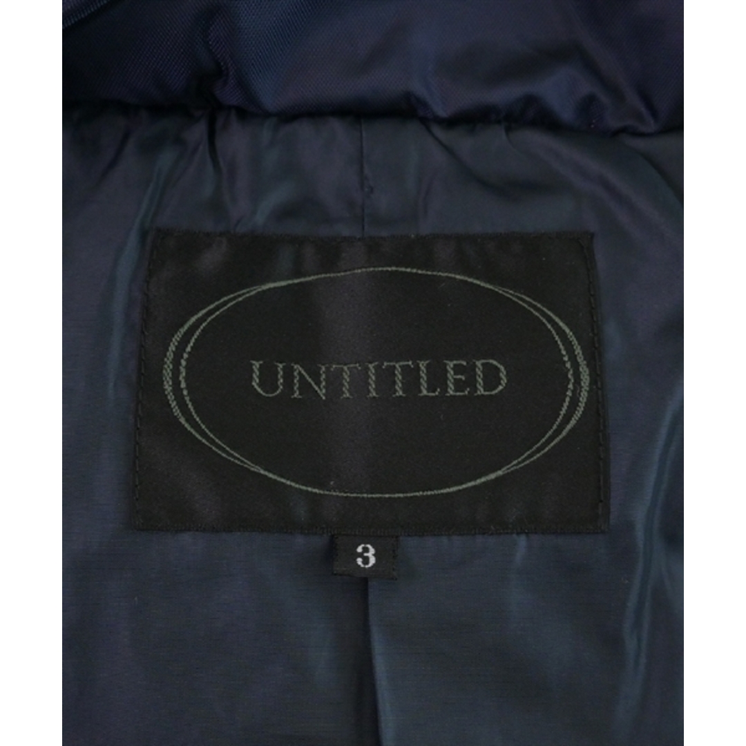 UNTITLED(アンタイトル)のUNTITLED アンタイトル ダウンコート 3(L位) 紺 【古着】【中古】 レディースのジャケット/アウター(ダウンコート)の商品写真