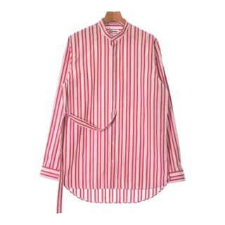 ジルサンダー(Jil Sander)のJIL SANDER カジュアルシャツ 39(M位) 赤x白x黒(ストライプ) 【古着】【中古】(シャツ)