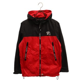 A BATHING APE - A BATHING APE アベイシングエイプ テープロゴフーデッドナイロンジャケット 001LJG301008X レッド