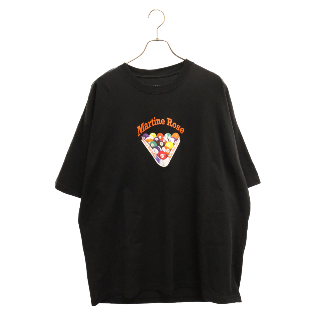 MARTINE ROSE マーティンローズ ビリヤードプリント 半袖Tシャツ クルーネックカットソー ブラック S10MR621B メンズのトップス(Tシャツ/カットソー(半袖/袖なし))の商品写真