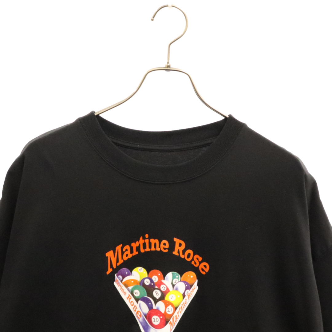 MARTINE ROSE マーティンローズ ビリヤードプリント 半袖Tシャツ クルーネックカットソー ブラック S10MR621B メンズのトップス(Tシャツ/カットソー(半袖/袖なし))の商品写真