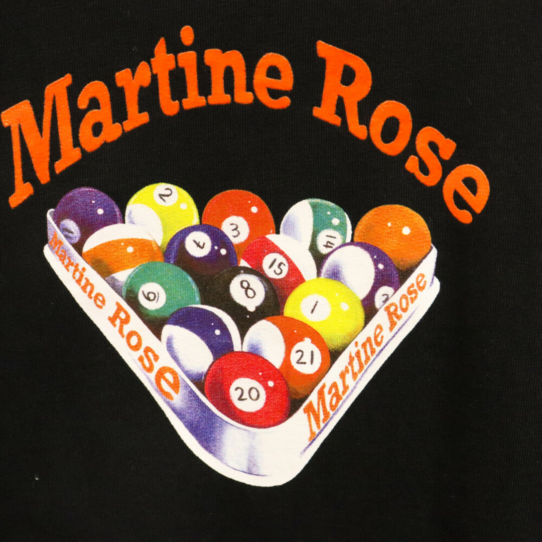 MARTINE ROSE マーティンローズ ビリヤードプリント 半袖Tシャツ クルーネックカットソー ブラック S10MR621B メンズのトップス(Tシャツ/カットソー(半袖/袖なし))の商品写真