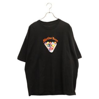 MARTINE ROSE マーティンローズ ビリヤードプリント 半袖Tシャツ クルーネックカットソー ブラック S10MR621B(Tシャツ/カットソー(半袖/袖なし))