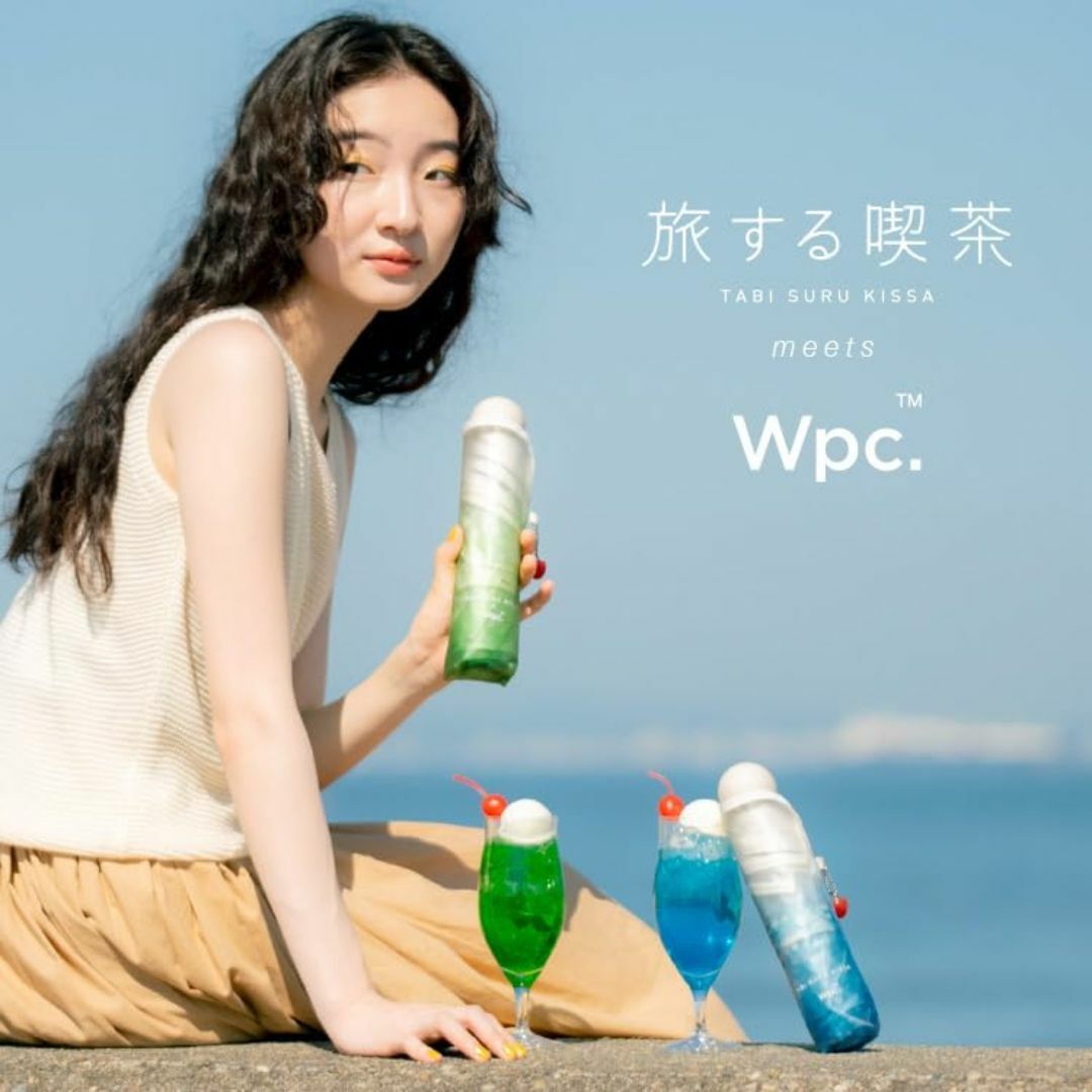 【色: パープル】Wpc. 折りたたみ傘 ビニール傘 旅する喫茶×Wpc. クリ レディースのファッション小物(その他)の商品写真