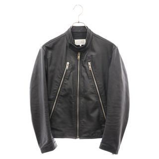 Maison Martin Margiela - Martin Margiela マルタンマルジェラ 15AW 5ZIP LEATHER JACKET 八の字シングルライダースレザージャケット S30AM0322 SX9007 ブラック