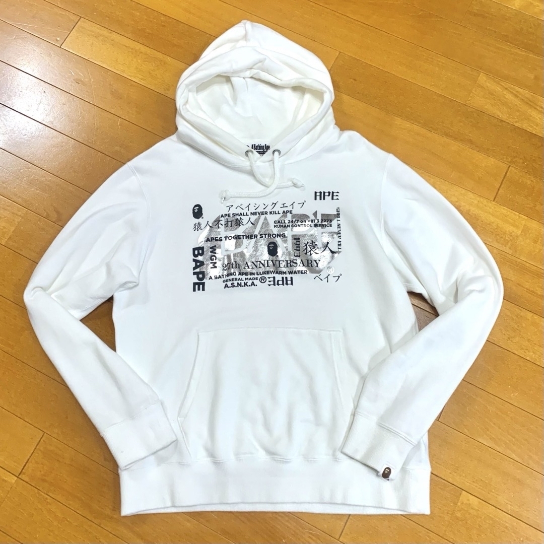 A BATHING APE(アベイシングエイプ)の希少！BAPE® 27TH ANNIV. PULLOVER HOODIE メンズのトップス(パーカー)の商品写真