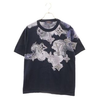 ルイヴィトン(LOUIS VUITTON)のLOUIS VUITTON ルイヴィトン 21SS Monogram Water Printing Colors T‐shirts ウォーター プリンティング カラー Tシャツ RM211V ZLW HLN01W ネイビー(Tシャツ/カットソー(半袖/袖なし))