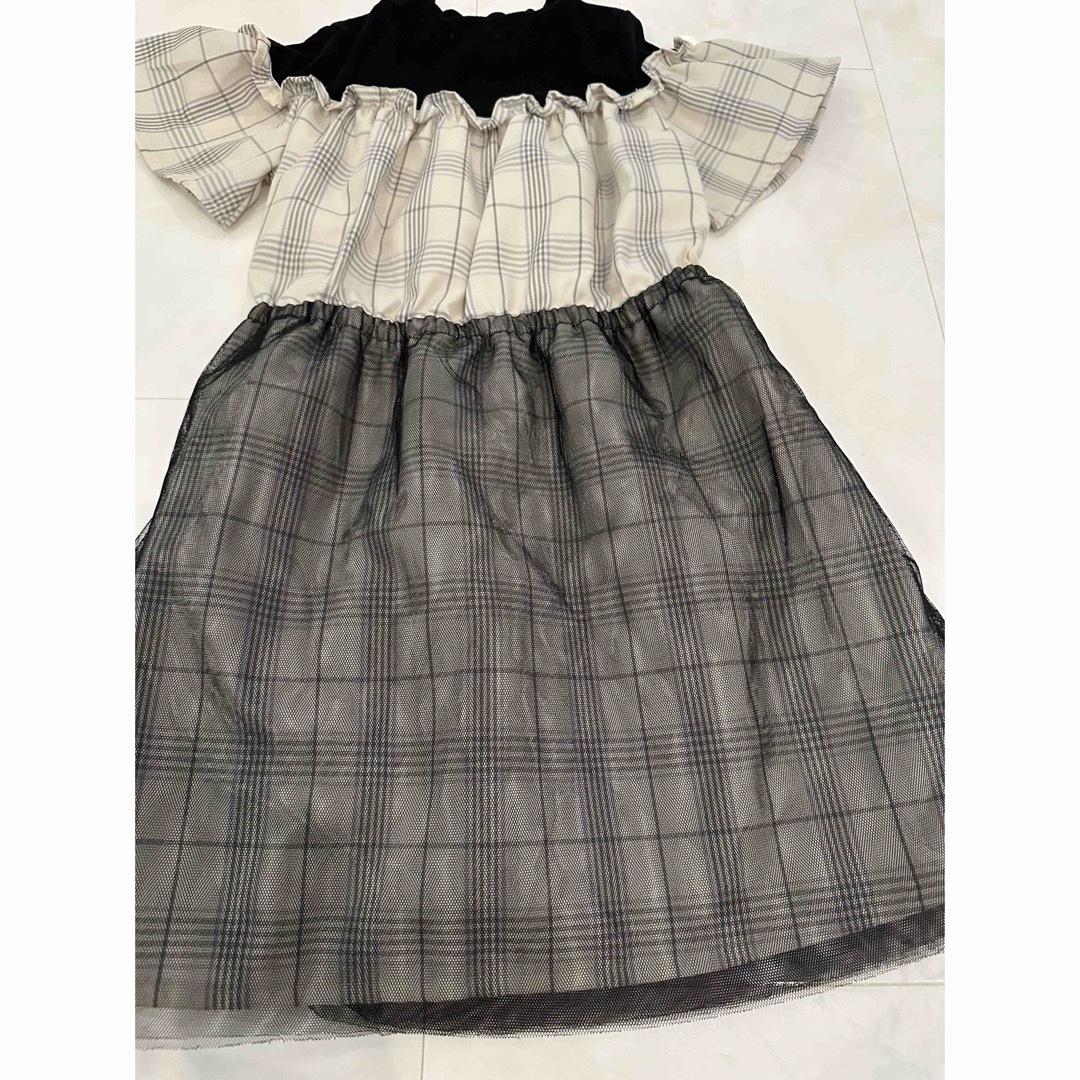 チェック　ワンピース キッズ/ベビー/マタニティのキッズ服女の子用(90cm~)(ワンピース)の商品写真