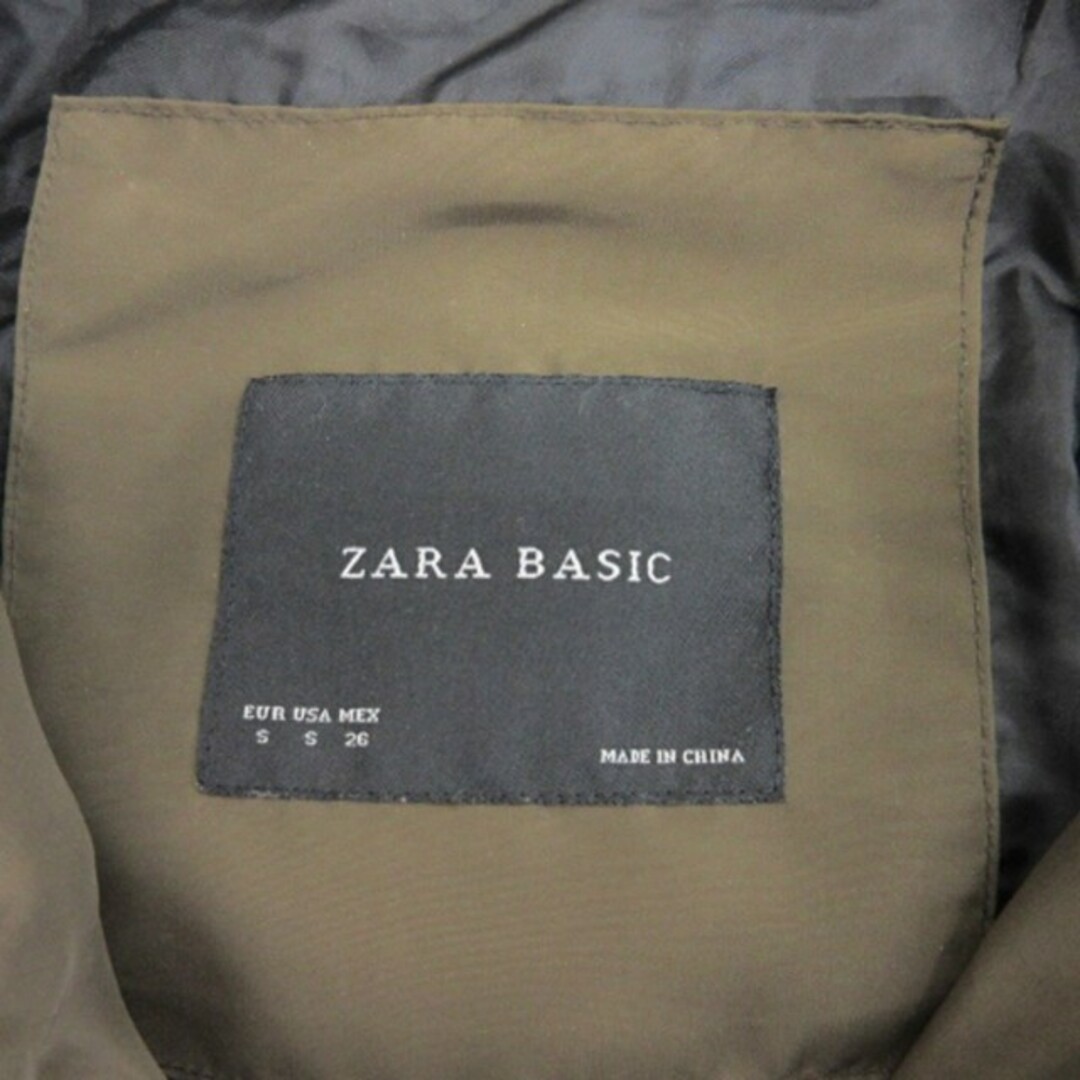 ザラ ベーシック ZARA BASIC 中綿 ジャケット S カーキ レディースのジャケット/アウター(ブルゾン)の商品写真