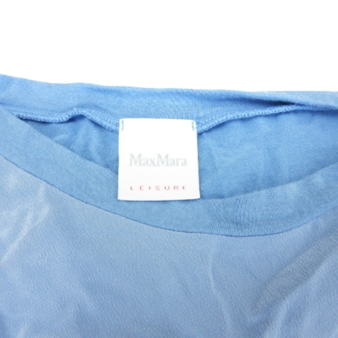 Max Mara(マックスマーラ)のマックスマーラ LEISURE シルク 半袖 カットソー L ブルー ■ECS レディースのトップス(Tシャツ(半袖/袖なし))の商品写真