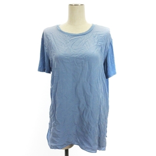 マックスマーラ(Max Mara)のマックスマーラ LEISURE シルク 半袖 カットソー L ブルー ■ECS(Tシャツ(半袖/袖なし))