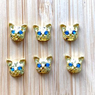 猫 フェイス ハンドメイド ネイル パーツ デコ素材