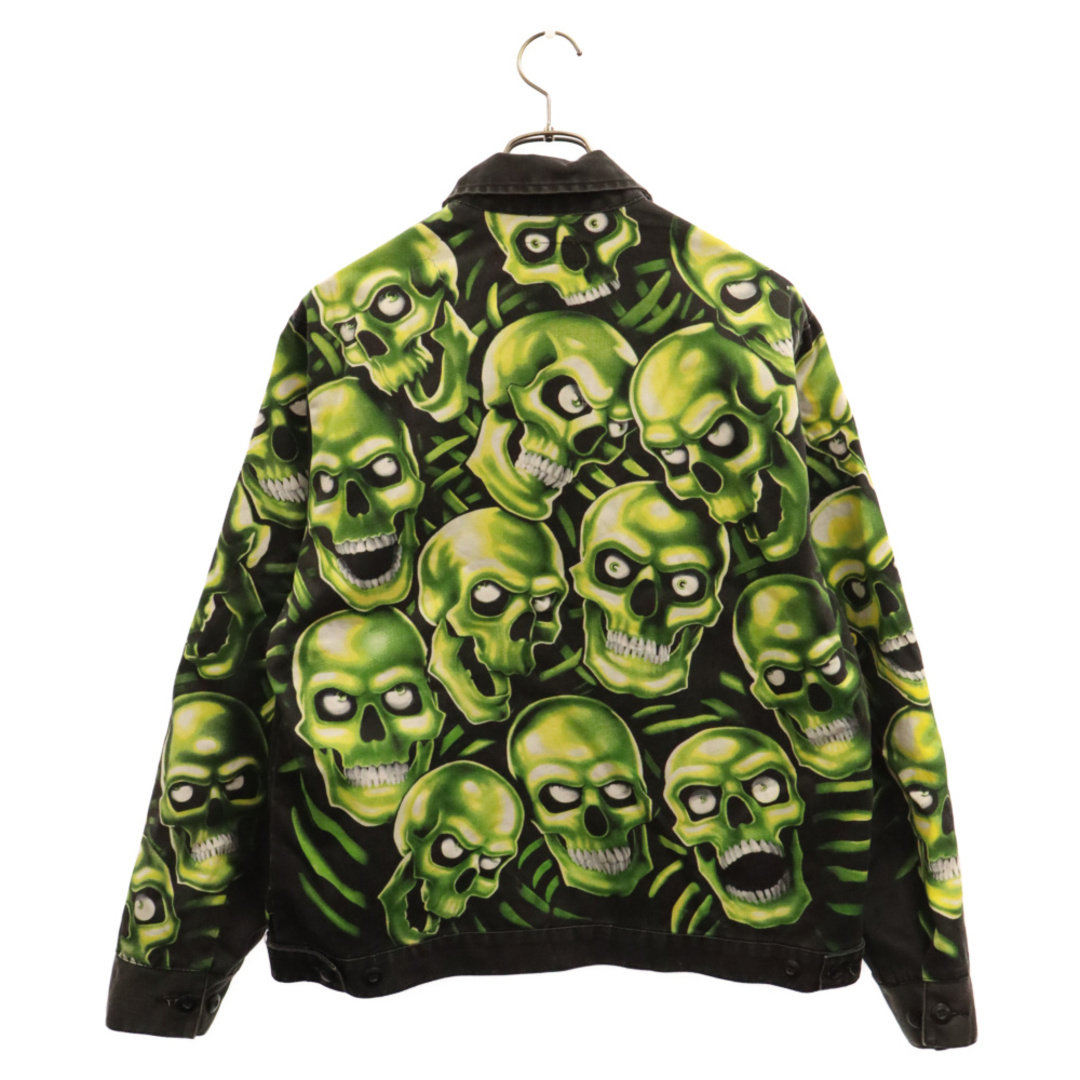 Supreme(シュプリーム)のSUPREME シュプリーム 18SS Skull Pile Work Jacket スカルパイル ジップアップ デニムワークジャケット グリーン/ブラック メンズのジャケット/アウター(フライトジャケット)の商品写真