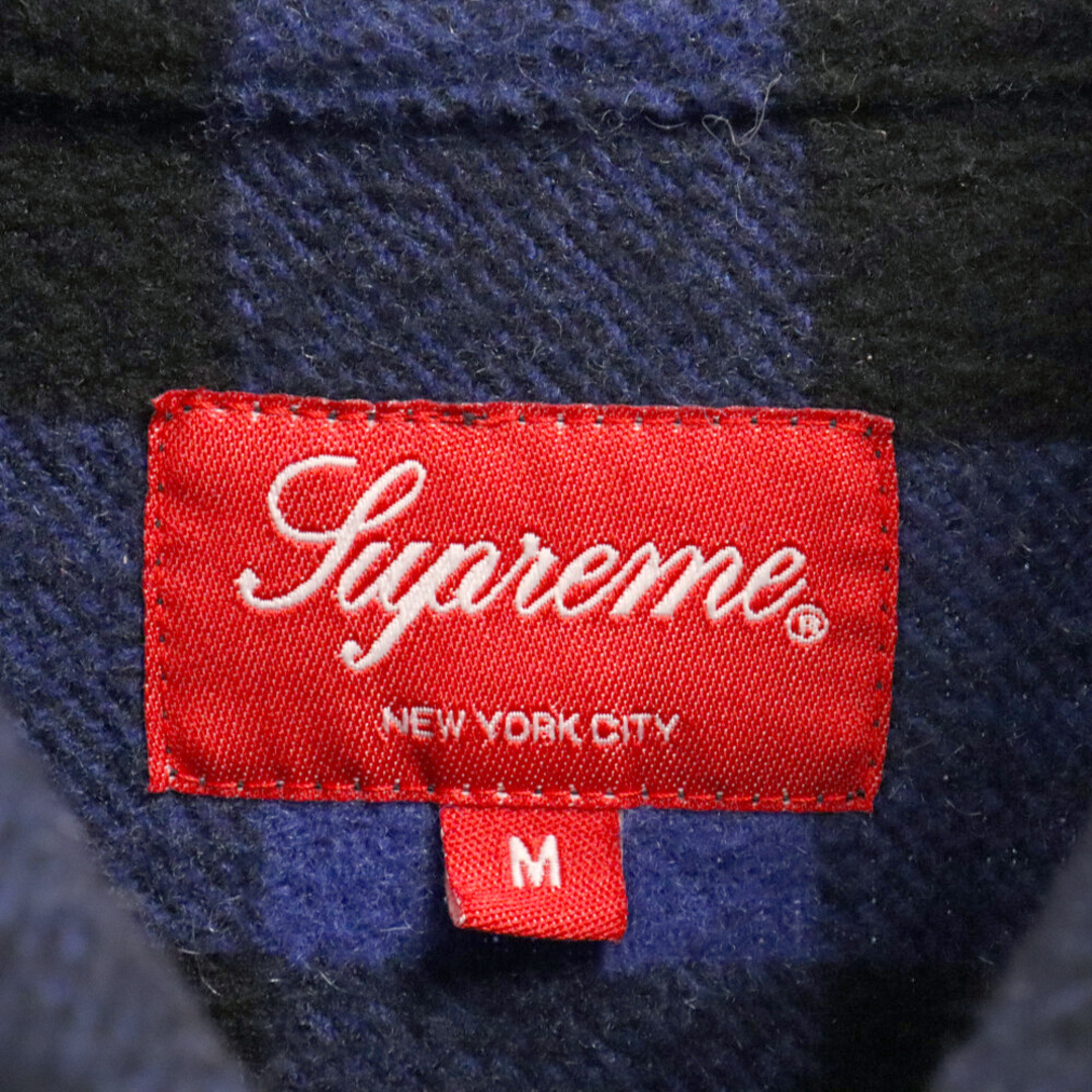 Supreme(シュプリーム)のSUPREME シュプリーム 19AW 1-800 Buffalo Plaid Shirt バッファローチェック ロゴ刺繍 フランネル長袖シャツ ブルー/ブラック メンズのトップス(シャツ)の商品写真