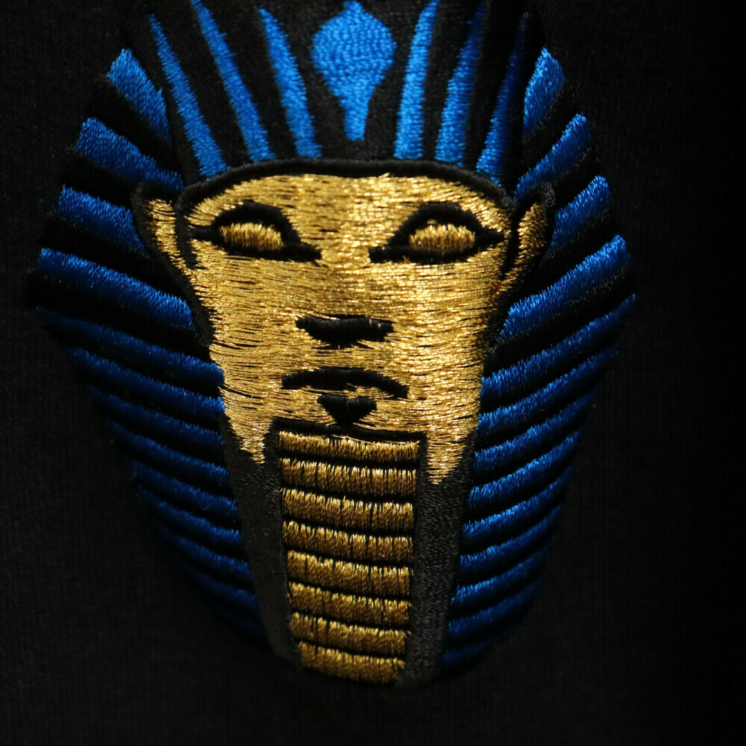 WACKO MARIA(ワコマリア)のWACKO MARIA ワコマリア 24SS PHARAOH CREW NECK SWEAT SHIRT ( TYPE-2 ) ロゴ刺繍 ファラオ クルーネック スウェットシャツ 長袖トレーナー ブラック 24SS-WMC-SS02 メンズのトップス(スウェット)の商品写真