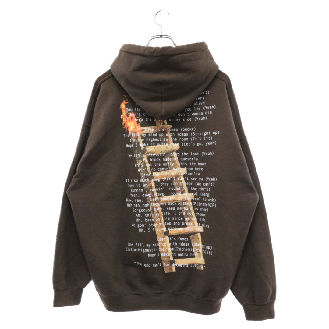 Cactus Jack カクタスジャック 19AW Highest In The Room Not For Decoding Hoodie ハイエストインザルーム ノットフォーデコーディング スウェットプルオーバーパーカー ブラウン メンズのトップス(パーカー)の商品写真